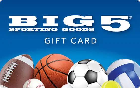Discount Big 5 Sporting Goods Gift Card