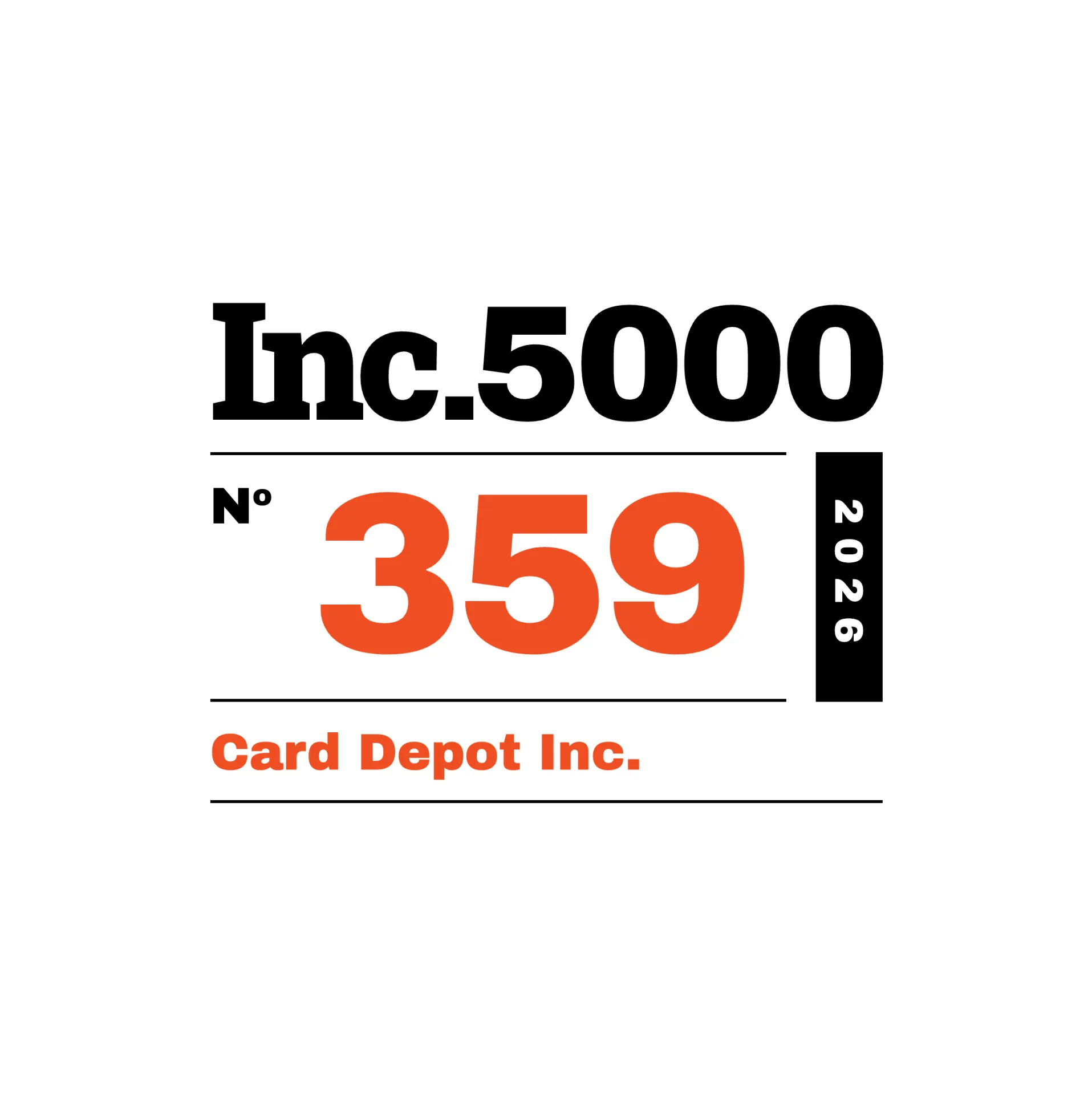 Card Depot Named #359 on the 2026 Inc. 5000
